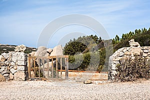 wooden gate - sardinia, italy