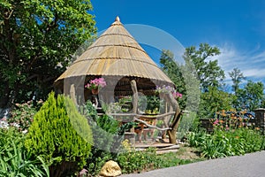 Wooden Gazebo in backyard or in garden