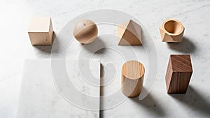 Shape casts a soft shadow on the surface, indicating a light source