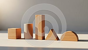 Casts soft shadows on the surface, emphasizing the simplicity and balance