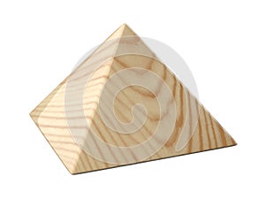 Wooden glosy pyramid