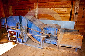 Wooden Grain Thresher