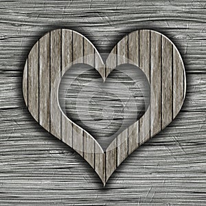 Wooden grizzle uncouth heart