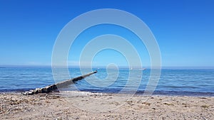 Wooden groyne at the BalticSea beach