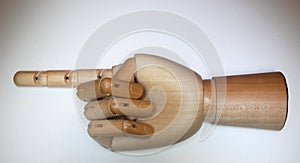 A wooden hand