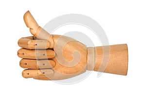 Wooden hand isolated