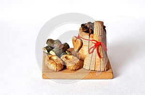 Wooden handicraft symbol of full-fledged life