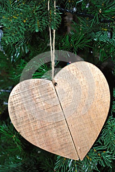 Wooden hart photo