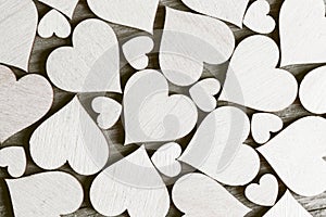 Wooden hearts background