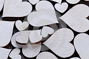 Wooden hearts background