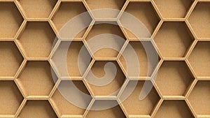 Wooden hexagon pattern background