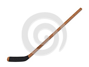 Wooden hockey stick 3d rendering