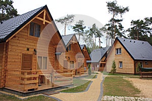 Wooden holiday cottages