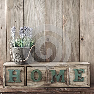 Wooden home decor photo