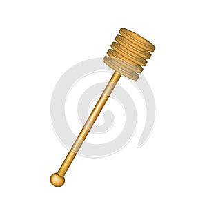 Wooden honey dipper