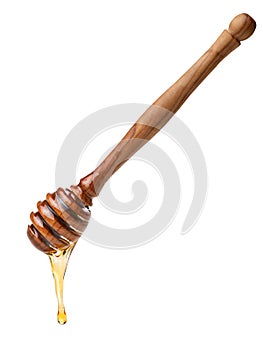 Wooden honey dipper