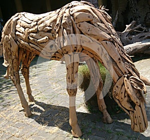 Wooden horse handicraft