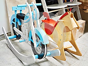 Wooden horse and motorcycle kids toys