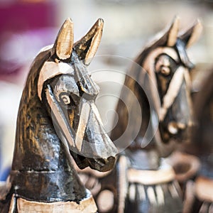 Wooden Horse Sculptures