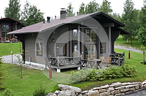 Wooden house 7-A at Tahko-Tours Oy village near Tahkovuori Tahko resort. Finland