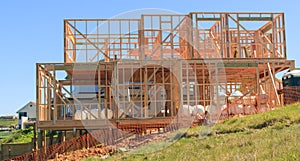 Wooden house construction, building homes in New Zealand