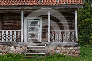 Wooden house exterior detail Lithuania