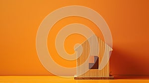 The wooden house model.AI generated image