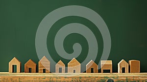 The wooden house models.AI generated image