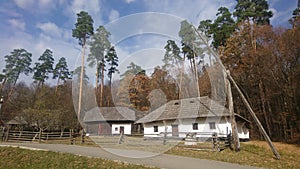 Wooden house in open air Museum of Traditional Folk Civilization