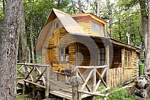 Wooden house in Patagonia