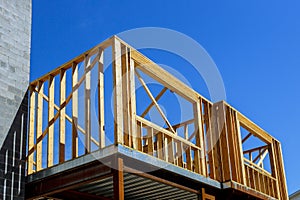 Wooden house residential construction home framing