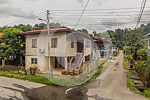 Wooden house on stilts in Beaufort, Sabah, Malays