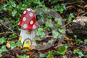 Wooden house toadstool