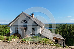 Wooden house on top