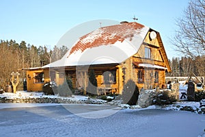 Wooden house at Vidzeme region. Latvia