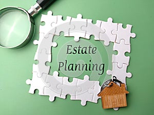 wooden house with the word Estate Planning