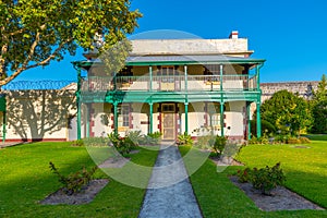 Wooden houses alongside Fremantle prison in Australia