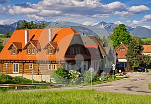 Wooden houses in Liptovsky Trnovec village