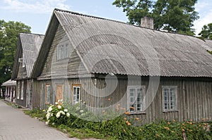 Wooden houses in Trakai