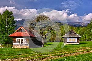 Wooden houses under Kralova hola