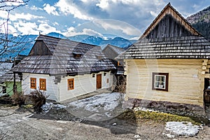 Wooden houses in Vlkolinec, Slovakia