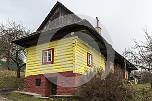 Wooden houses in Vlkolinec village, Slovak republic