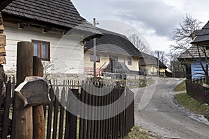 Wooden houses in Vlkolinec village, Slovak republic