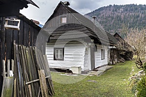 Wooden houses in Vlkolinec village, Slovak republic