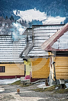 Dřevěné domy v obci Vlkolínec, Slovensko, Unesco