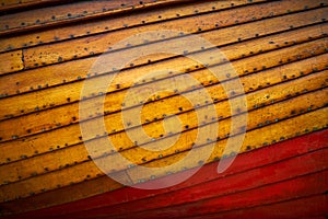 The wooden hull of a small boat for use as a background or texture photo