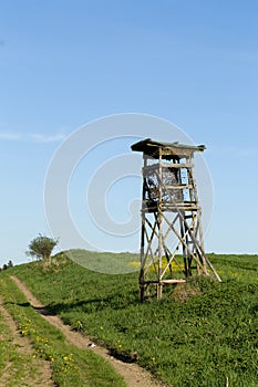 Wooden Hunters High Seat, hunting tower
