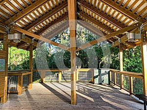 Wooden hut in woods of Gainesville, Florida