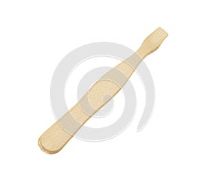 Wooden ice cream stick isolated on white