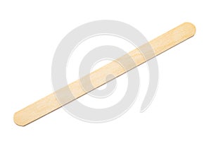 Wooden ice cream stick, isolated on white background with clipping path